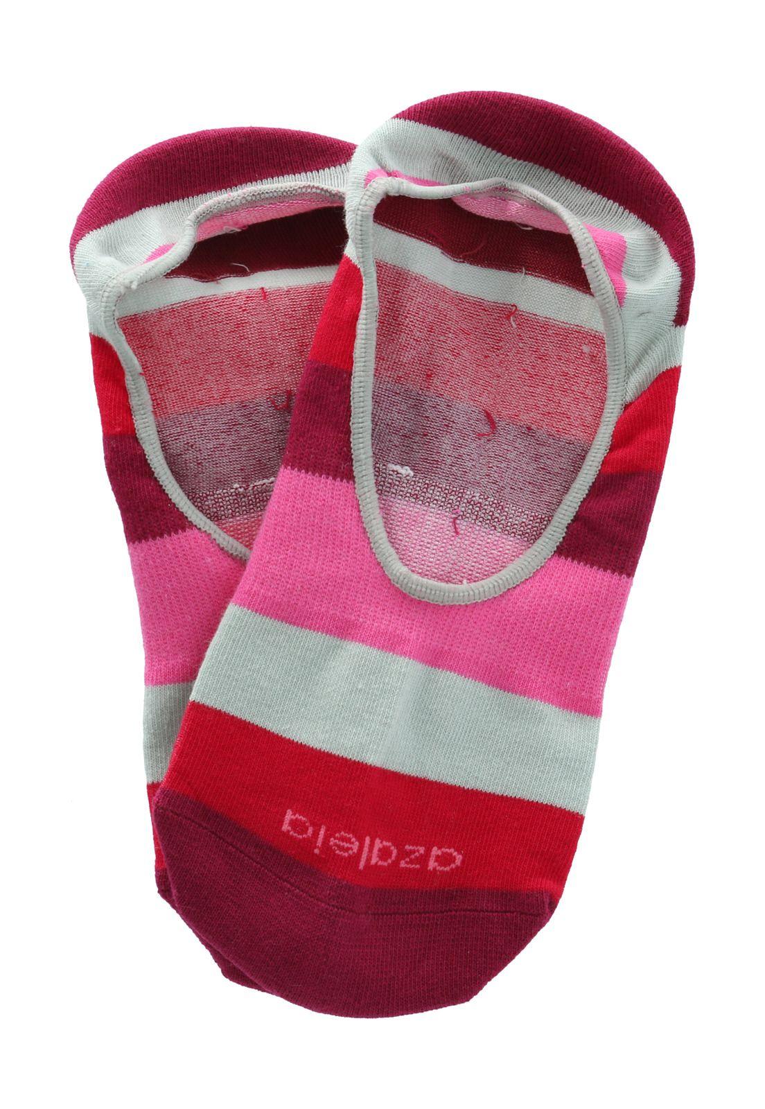 Calcetin Rosado Lineas Mujer-2