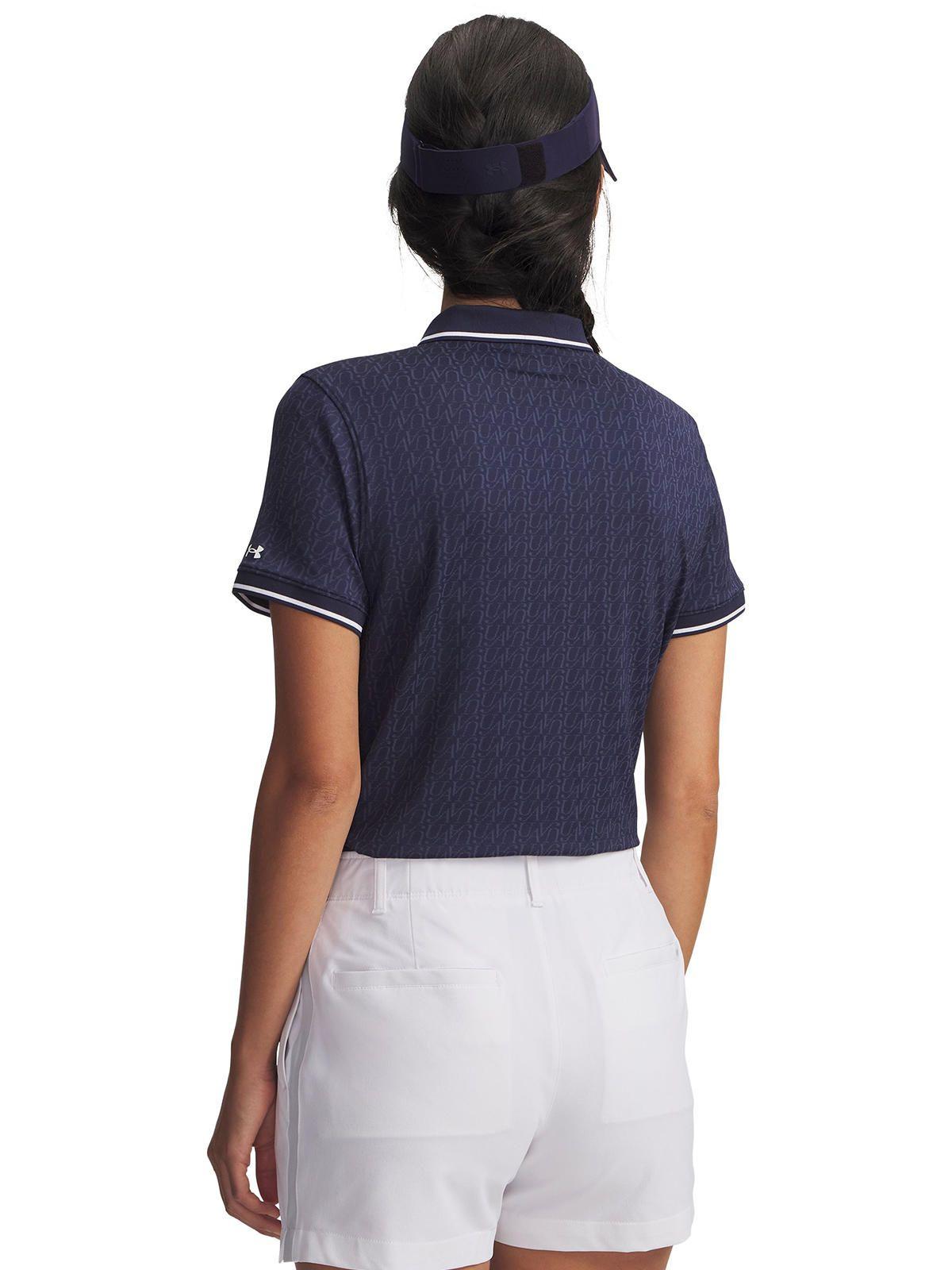 Polera Manga Corta Golf para mujer Drive Jacqrd azul -1