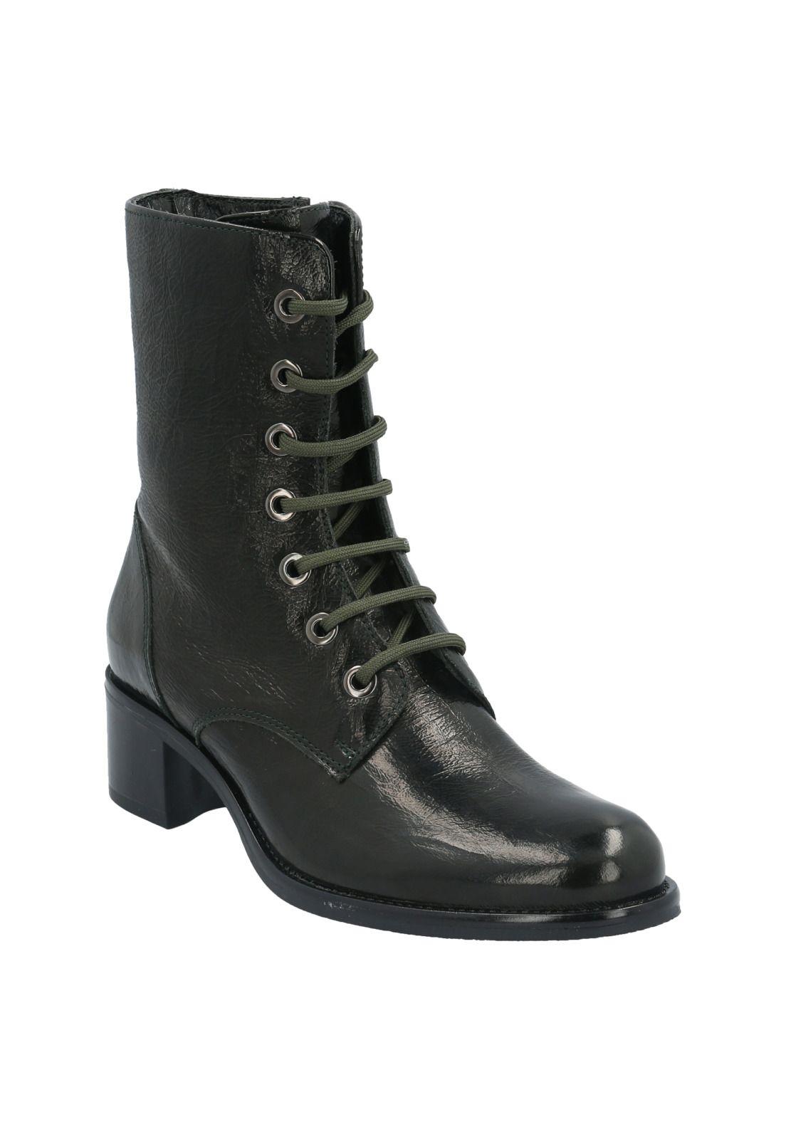 Botin Cuero Mujer Roisin Verde-0