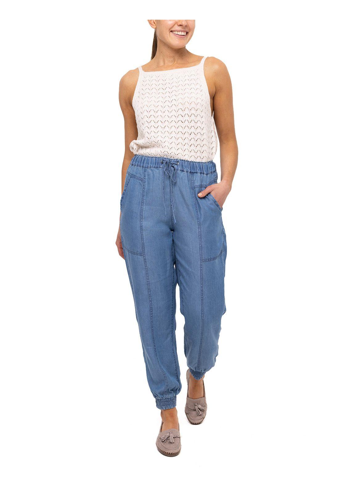 Pantalón Tencel Etang Azul Mujer-8