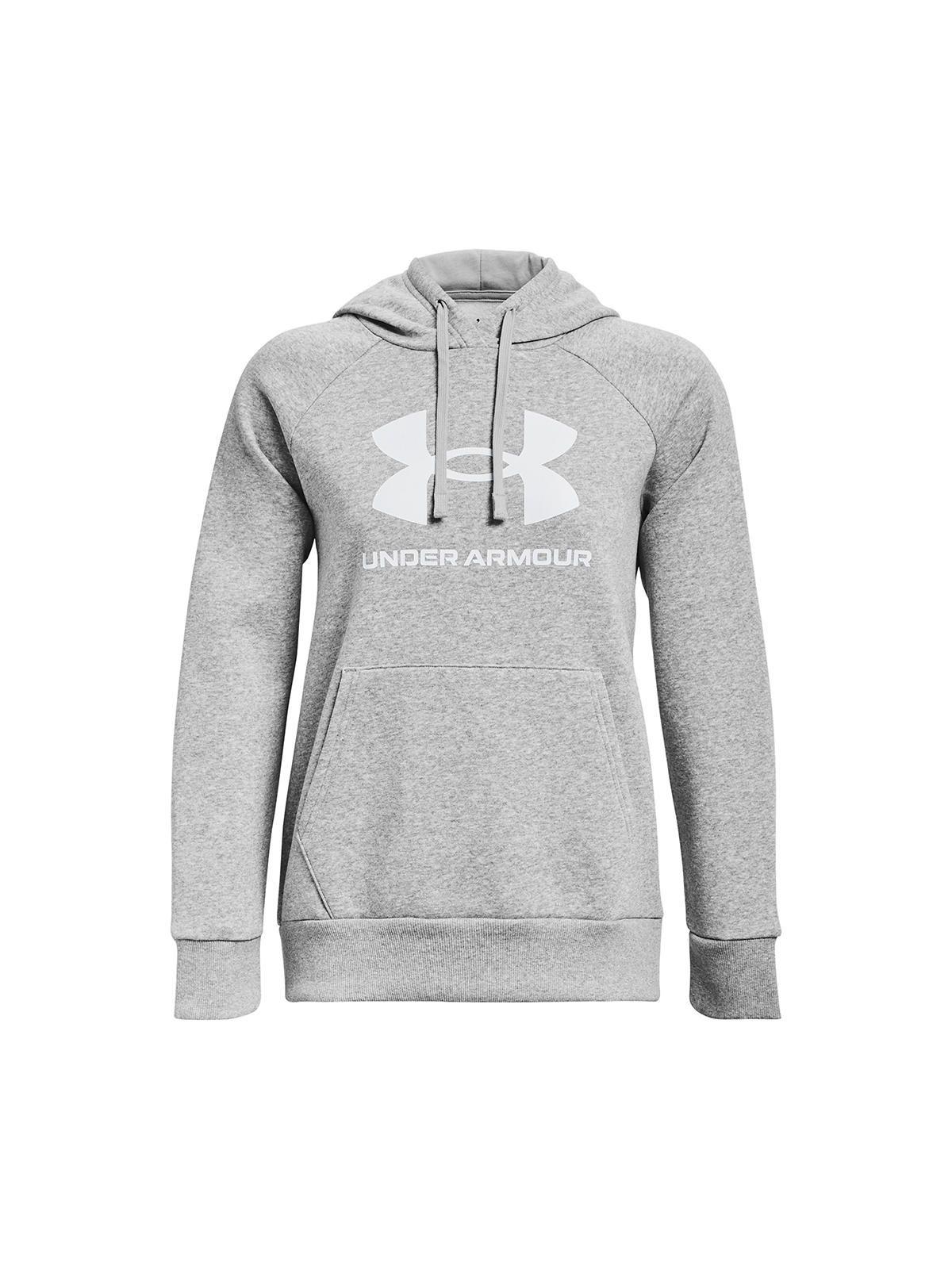 Polerón Big Logo UA Rival Gris para mujer-0