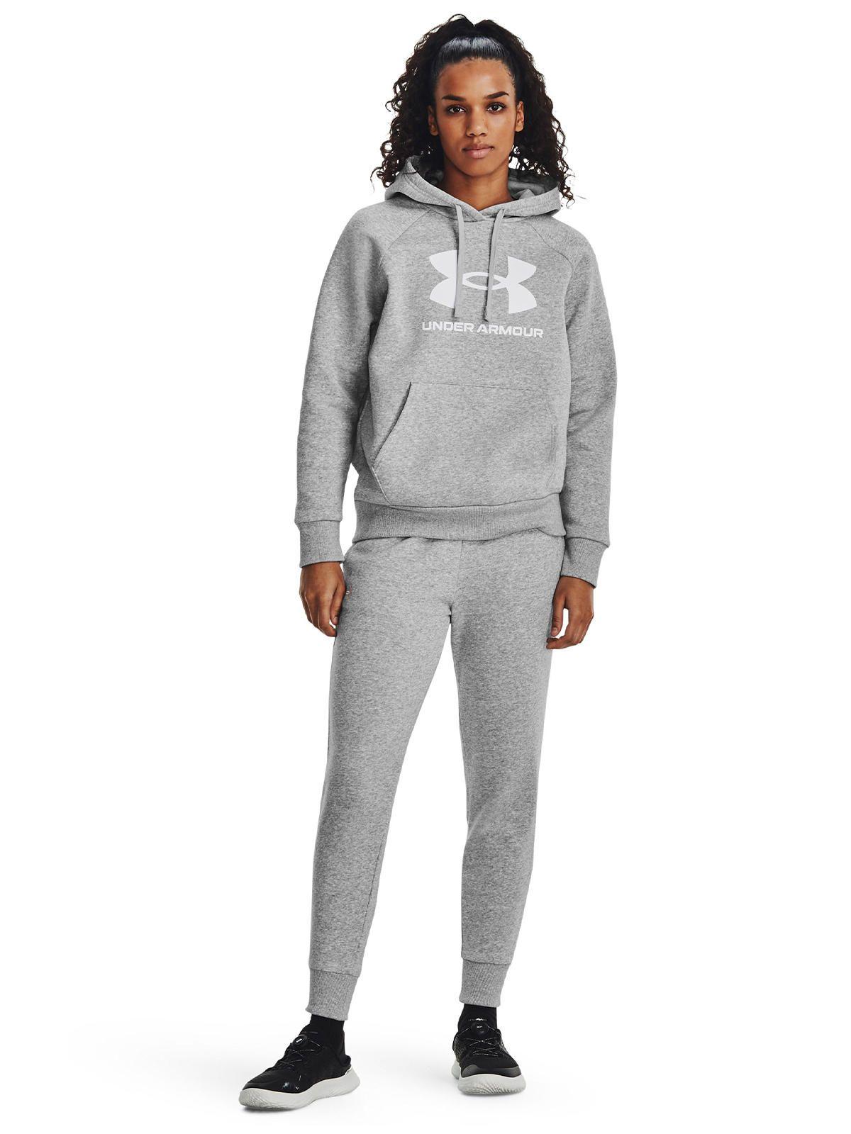 Polerón Big Logo UA Rival Gris para mujer-5