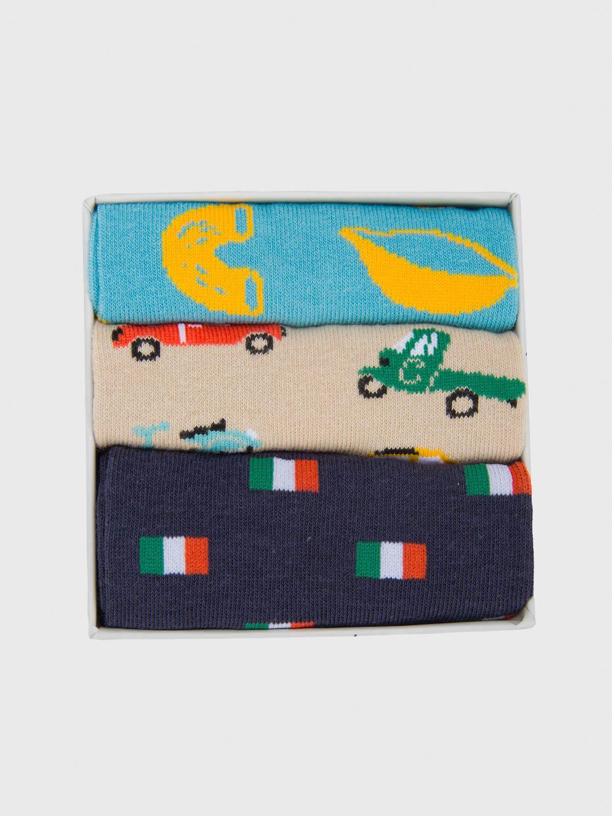 Pack 3 Calcetin Hombre  Italy Multicolor-2