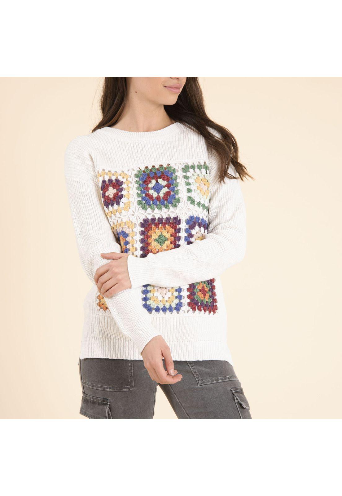 Sweater Mujer Rebel Crema-1