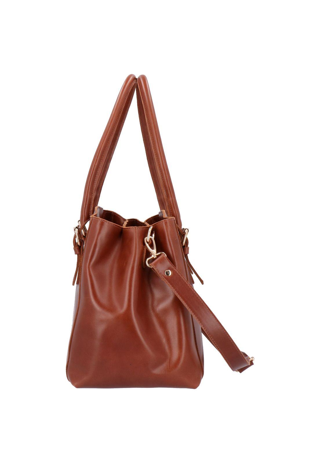 Cartera Cuero Zafiro Bag Café Mujer-2