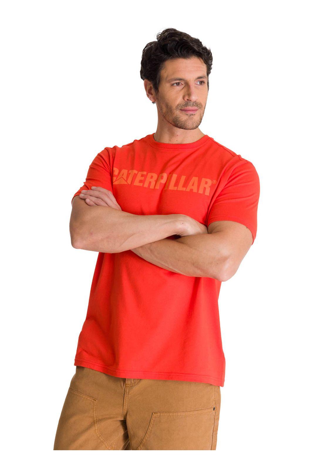 Polera Manga Corta Hombre Logoerpillar Rojo-0