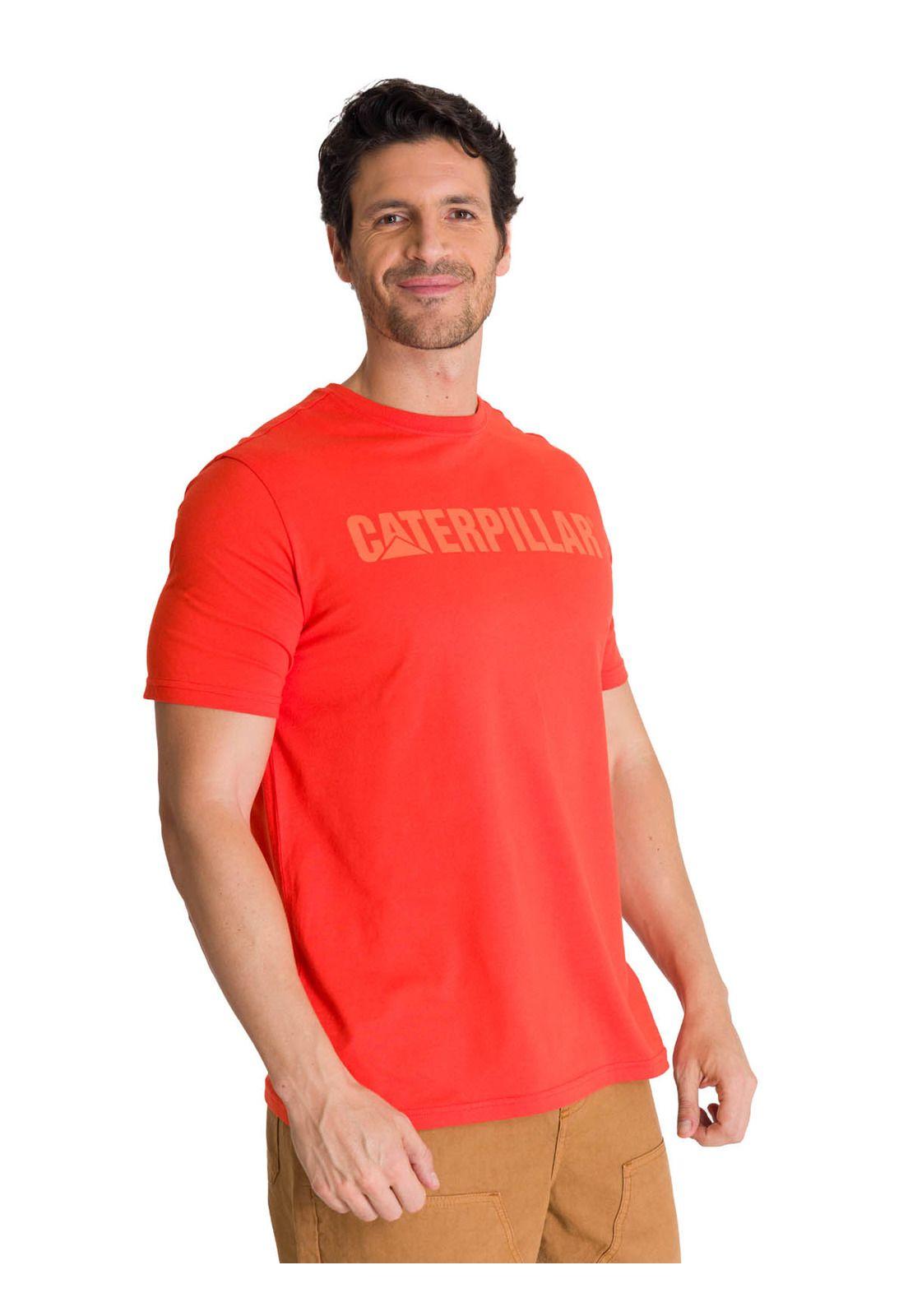 Polera Manga Corta Hombre Logoerpillar Rojo-1