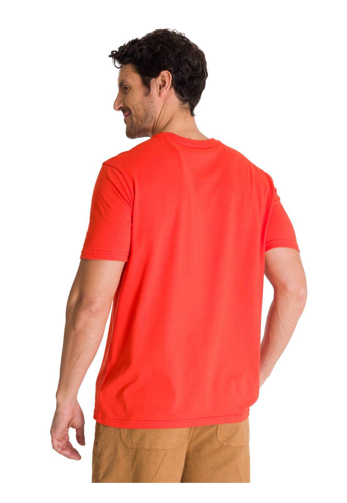 Polera Manga Corta Hombre Logoerpillar Rojo-3