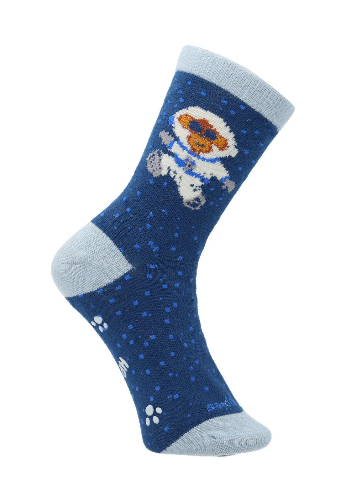 Calcetín Algodón Niño C Monkey Azul-0