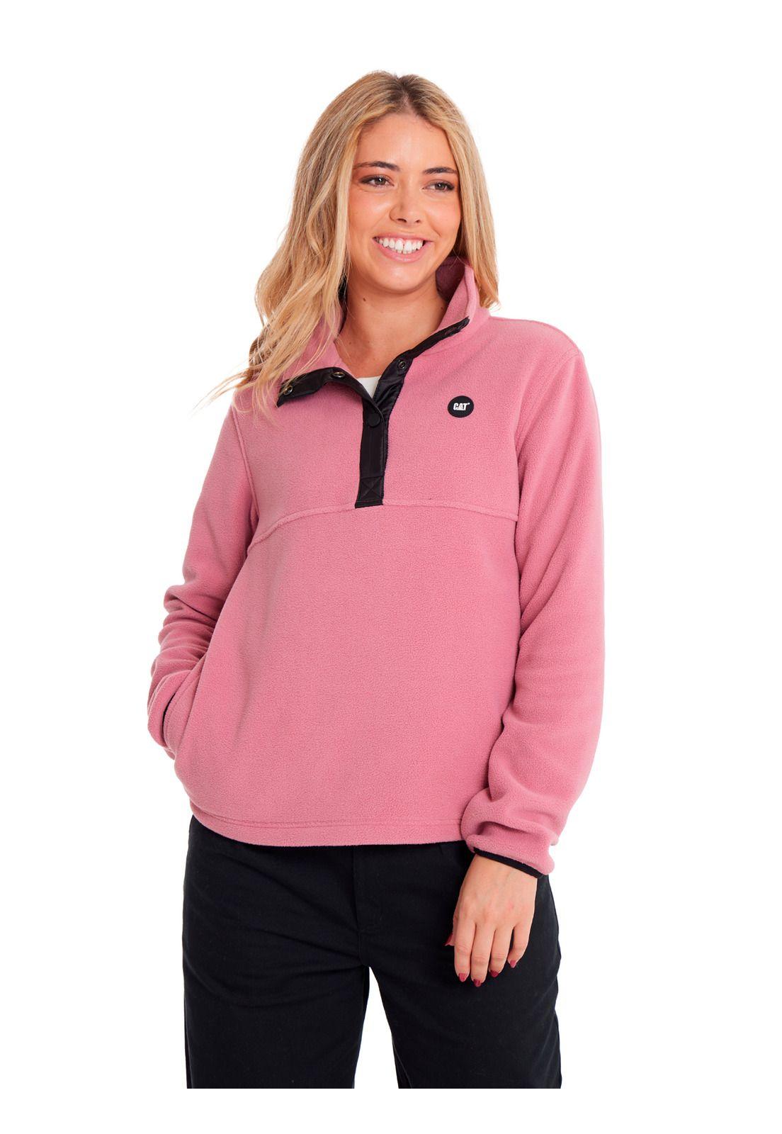 Polar Mujer W Polar Fleece Half Snap PoRosado-0