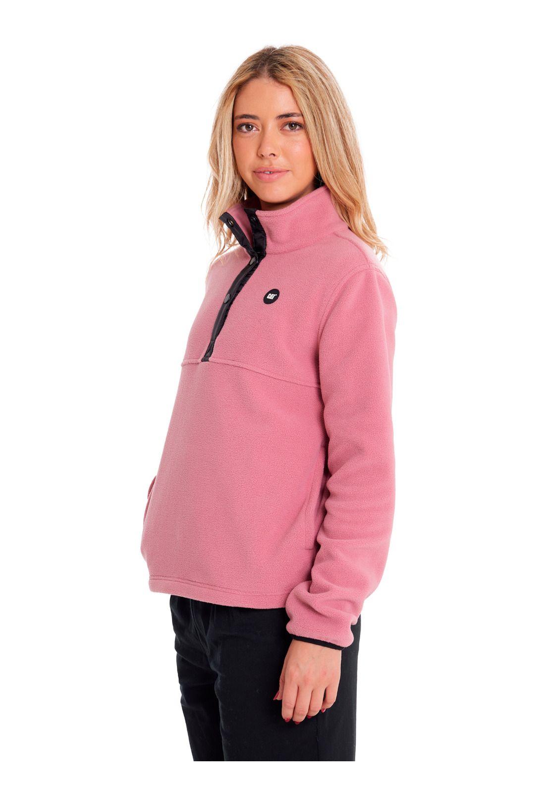 Polar Mujer W Polar Fleece Half Snap PoRosado-1
