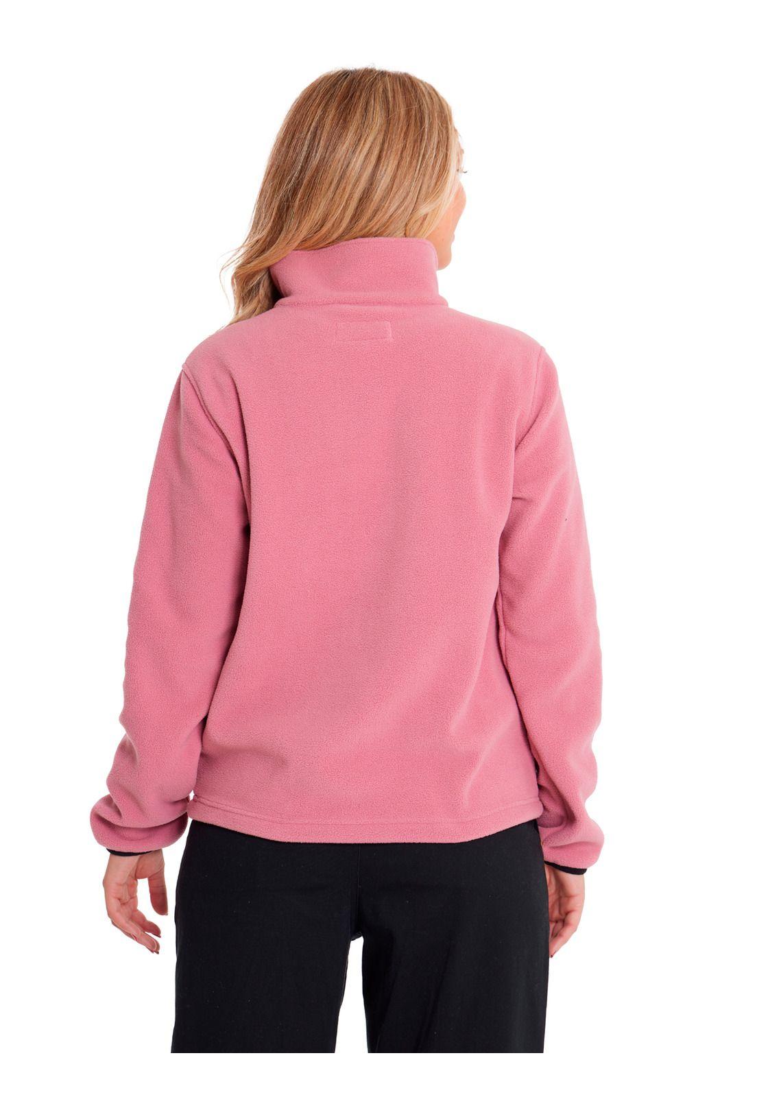 Polar Mujer W Polar Fleece Half Snap PoRosado-3