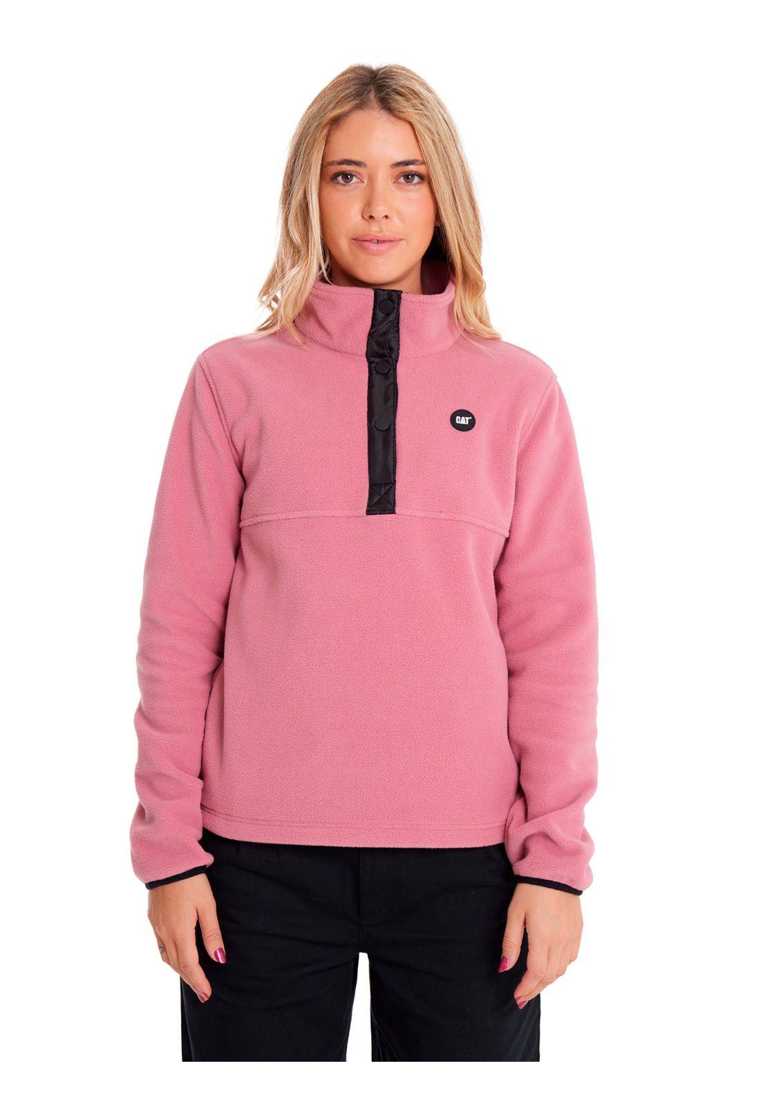 Polar Mujer W Polar Fleece Half Snap PoRosado-4