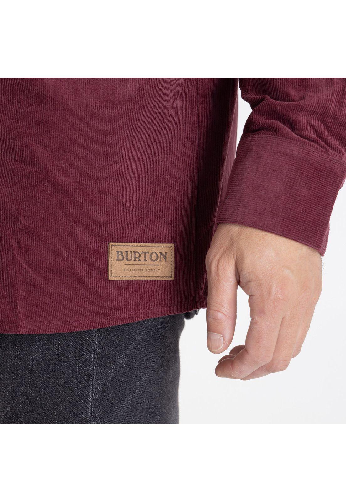 Camisa M/L Brighton Corded Ii Burdeo Hombre-4