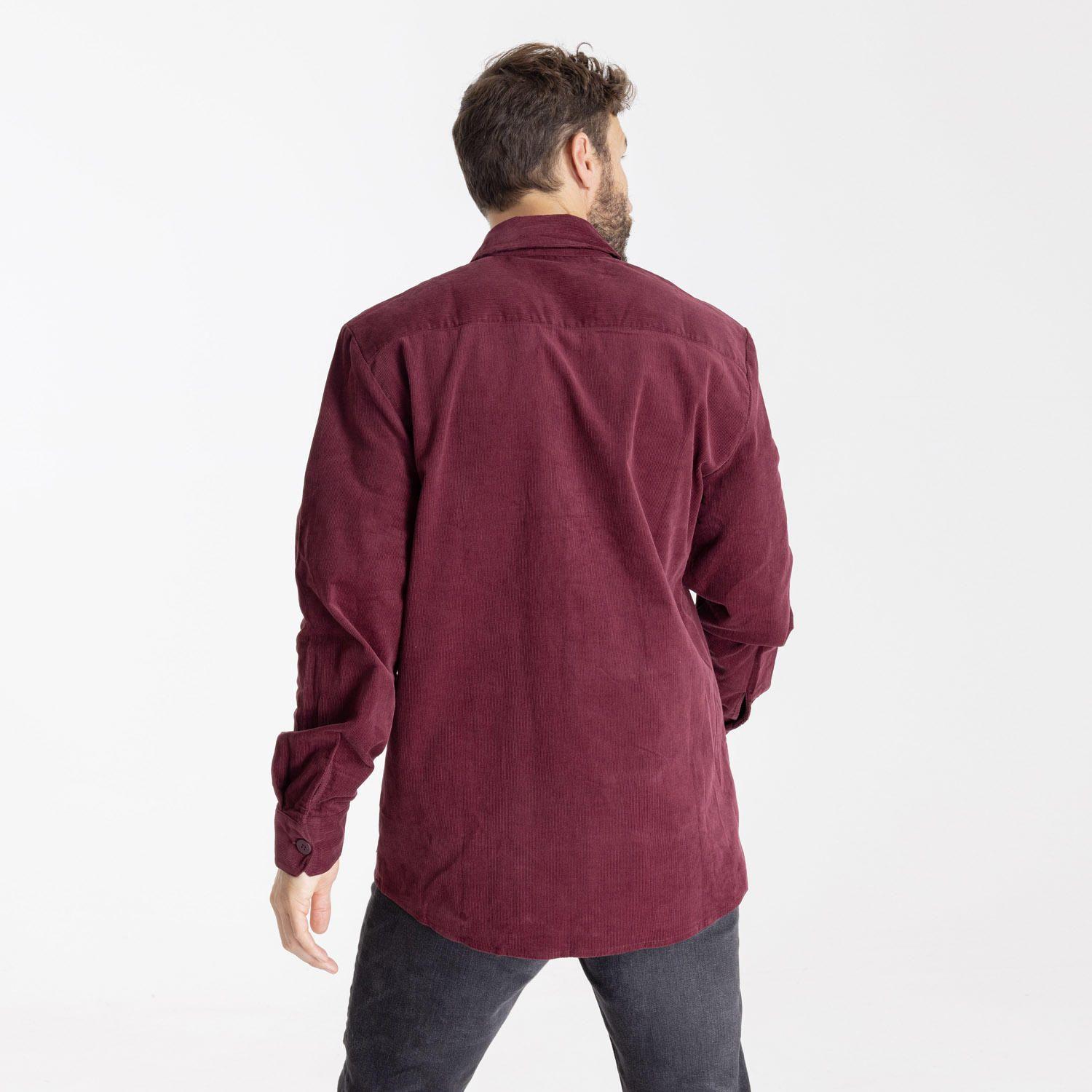 Camisa M/L Brighton Corded Ii Burdeo Hombre-1