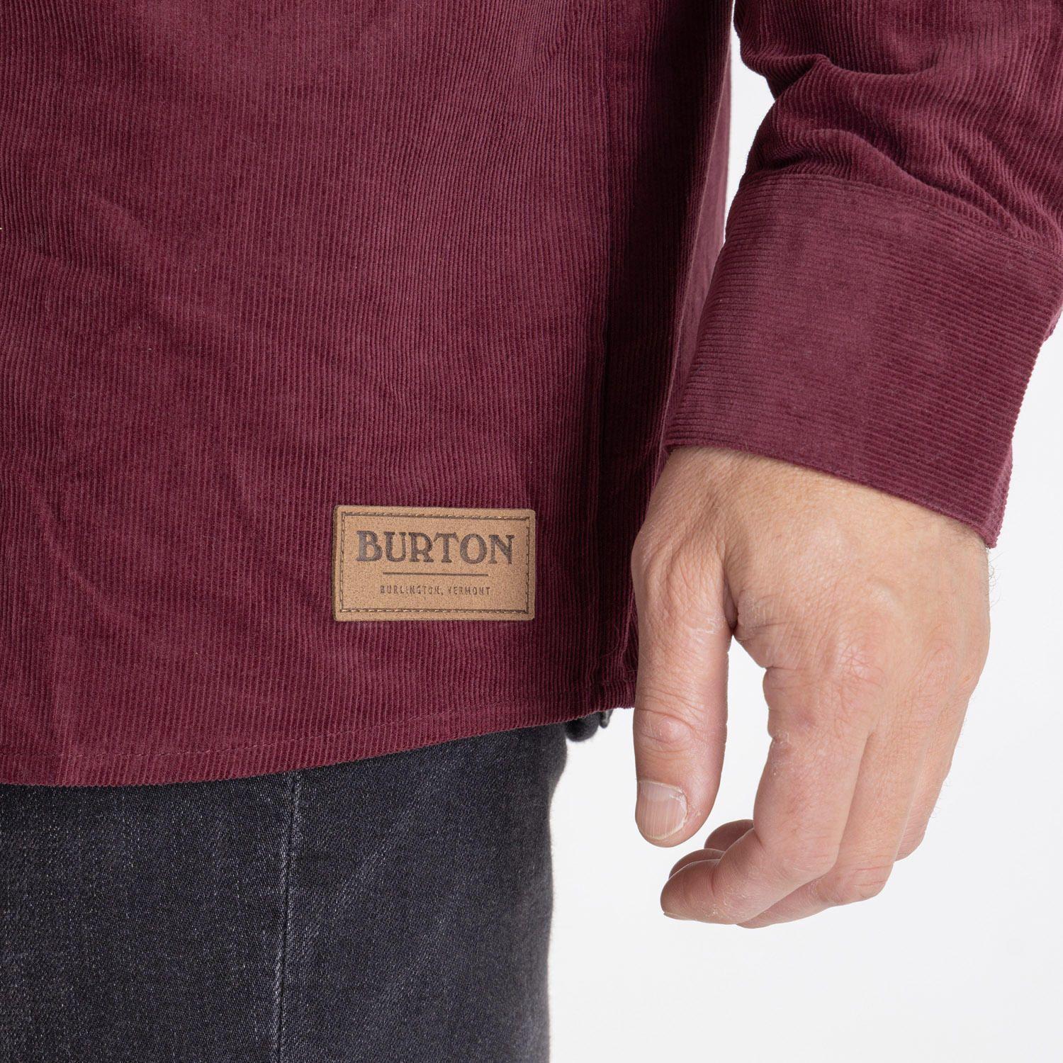 Camisa M/L Brighton Corded Ii Burdeo Hombre-4