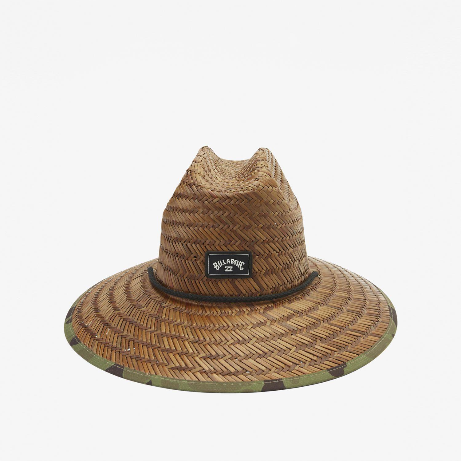 Sombrero Paja Hombre Tides Print Café-0