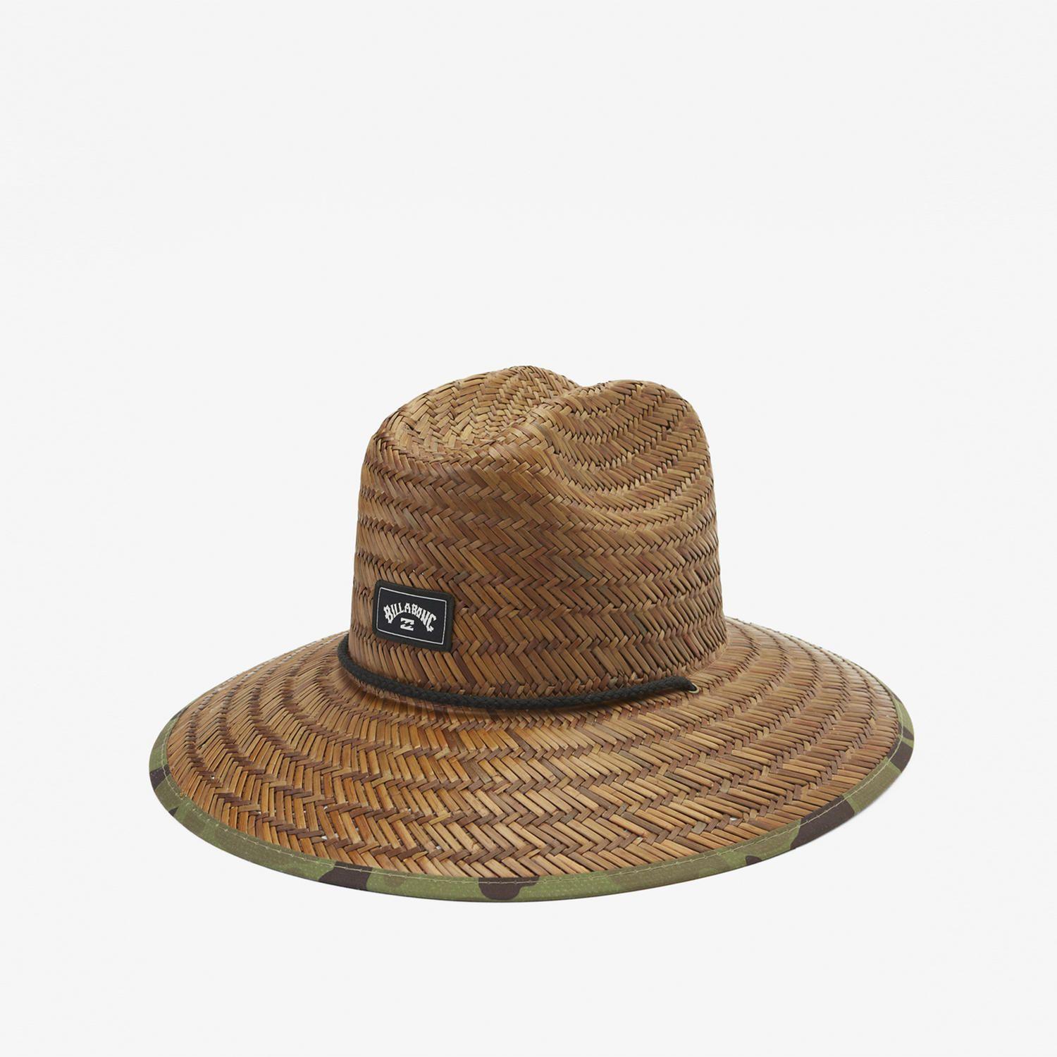 Sombrero Paja Hombre Tides Print Café-2