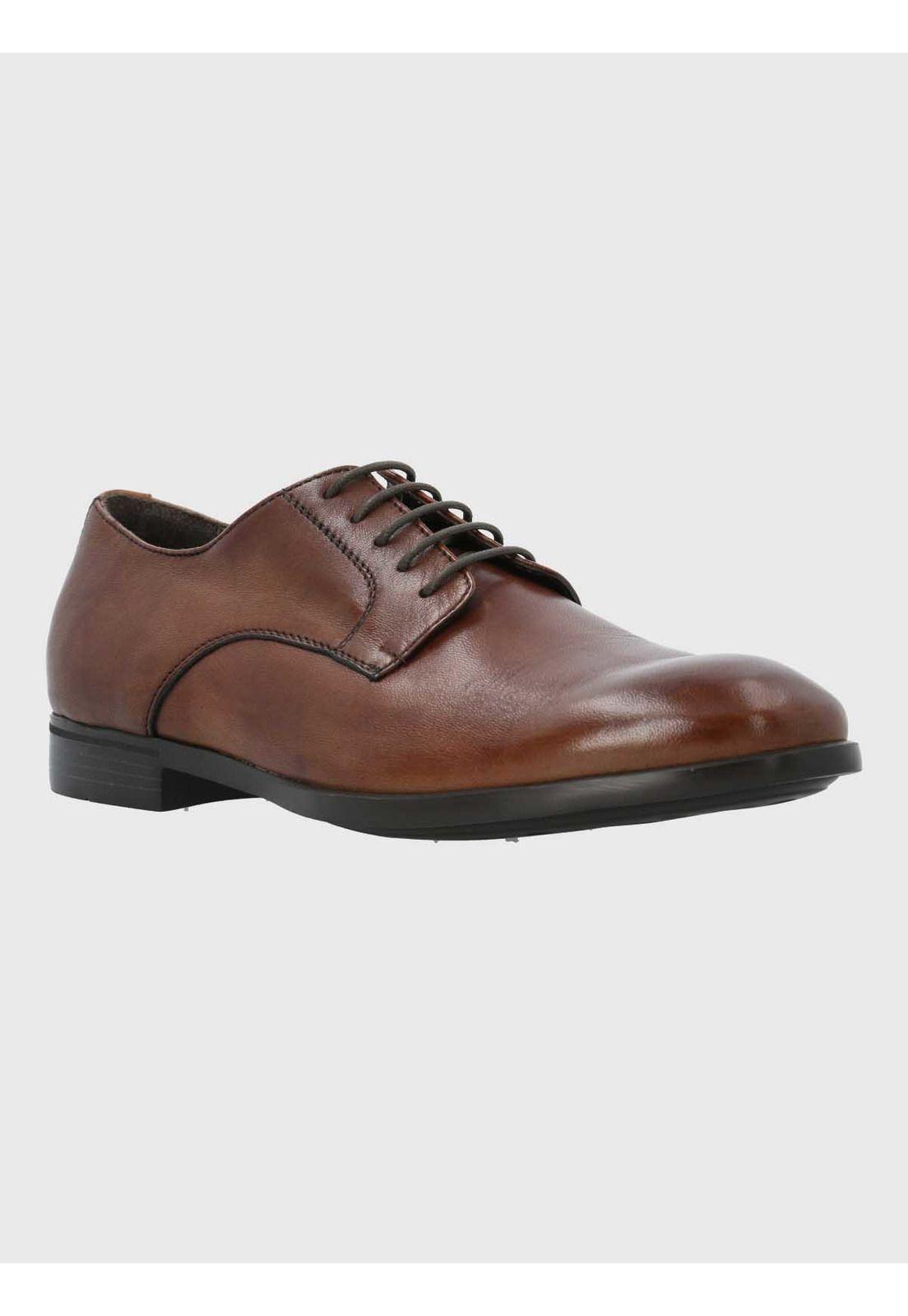 Zapato Italiano Hombre Cuero Olmo Café-0