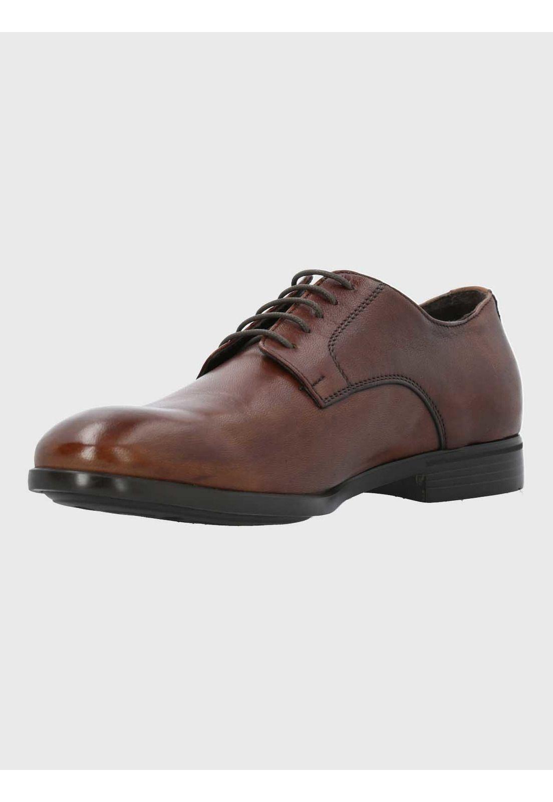 Zapato Italiano Hombre Cuero Olmo Café-4