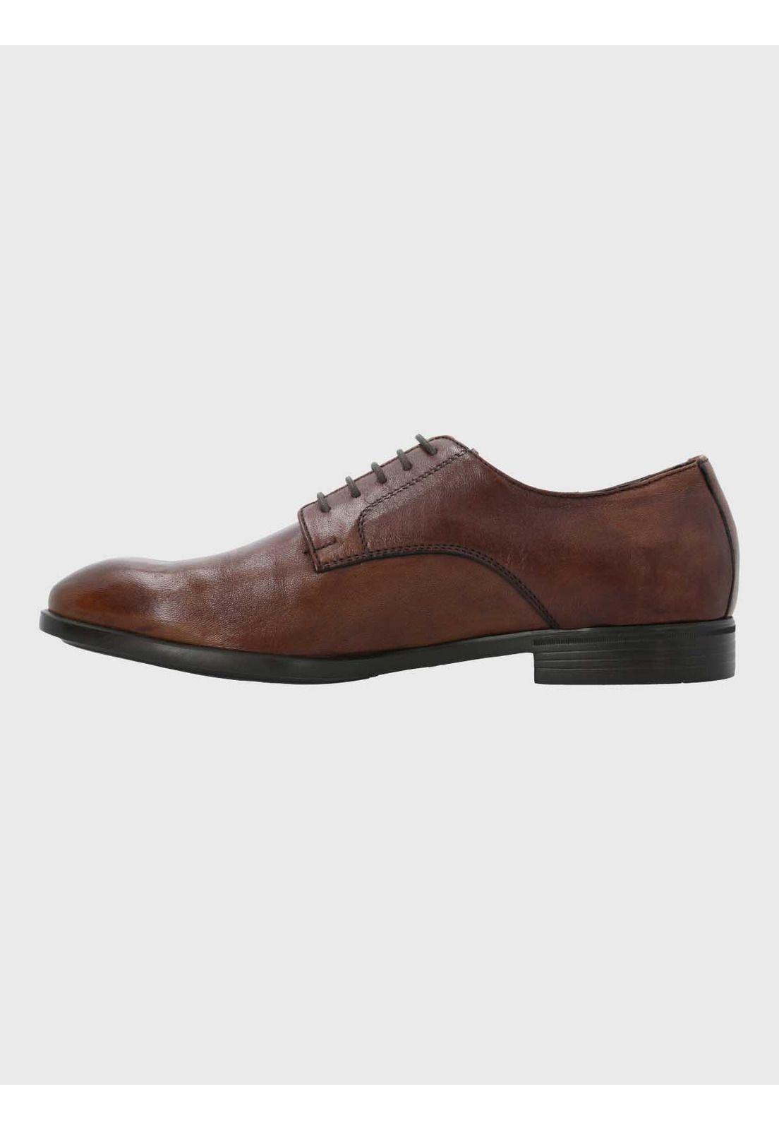 Zapato Italiano Hombre Cuero Olmo Café-5