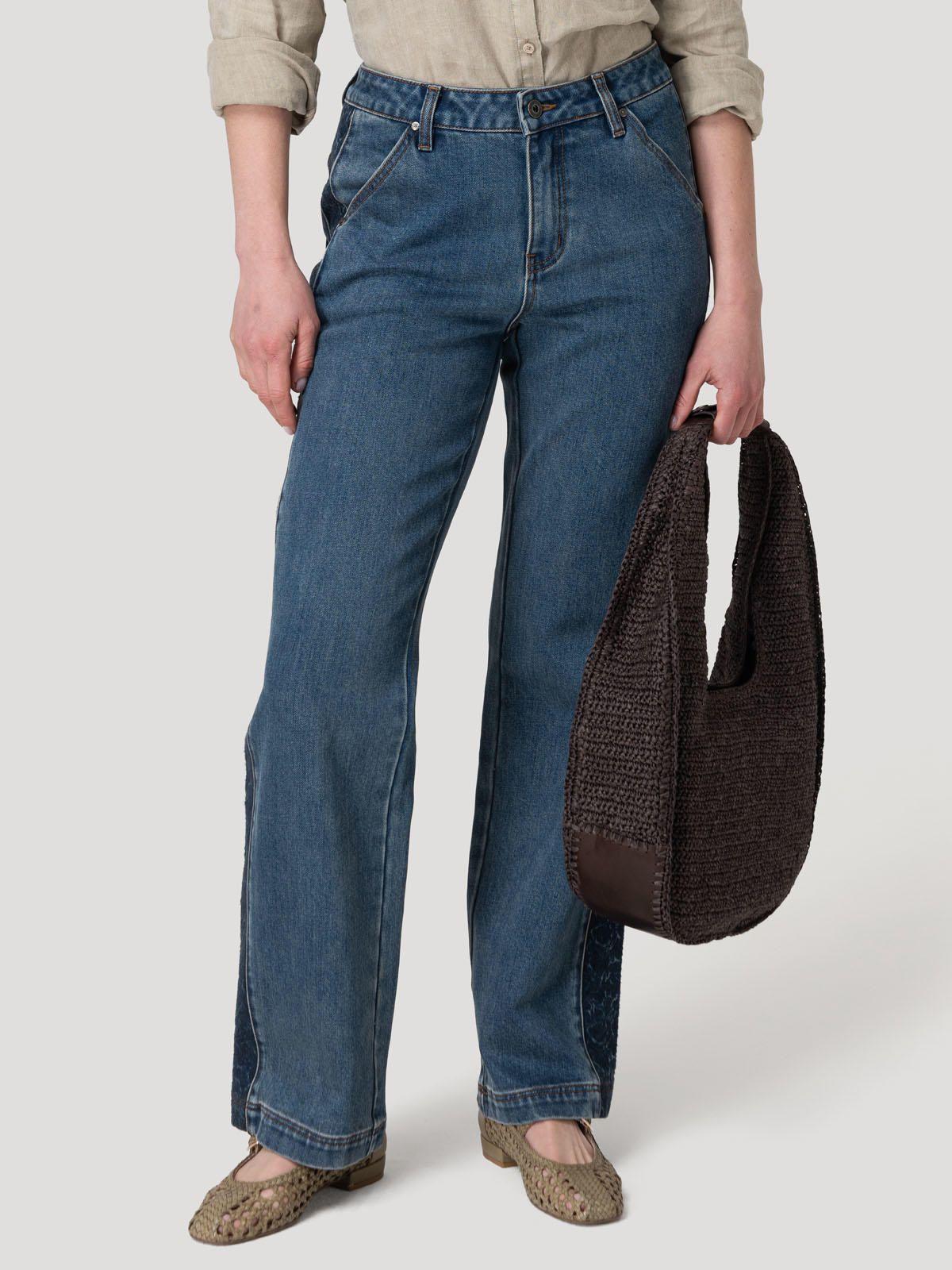 Jeans Fibras Recicladas Mujer Roots Azul-4