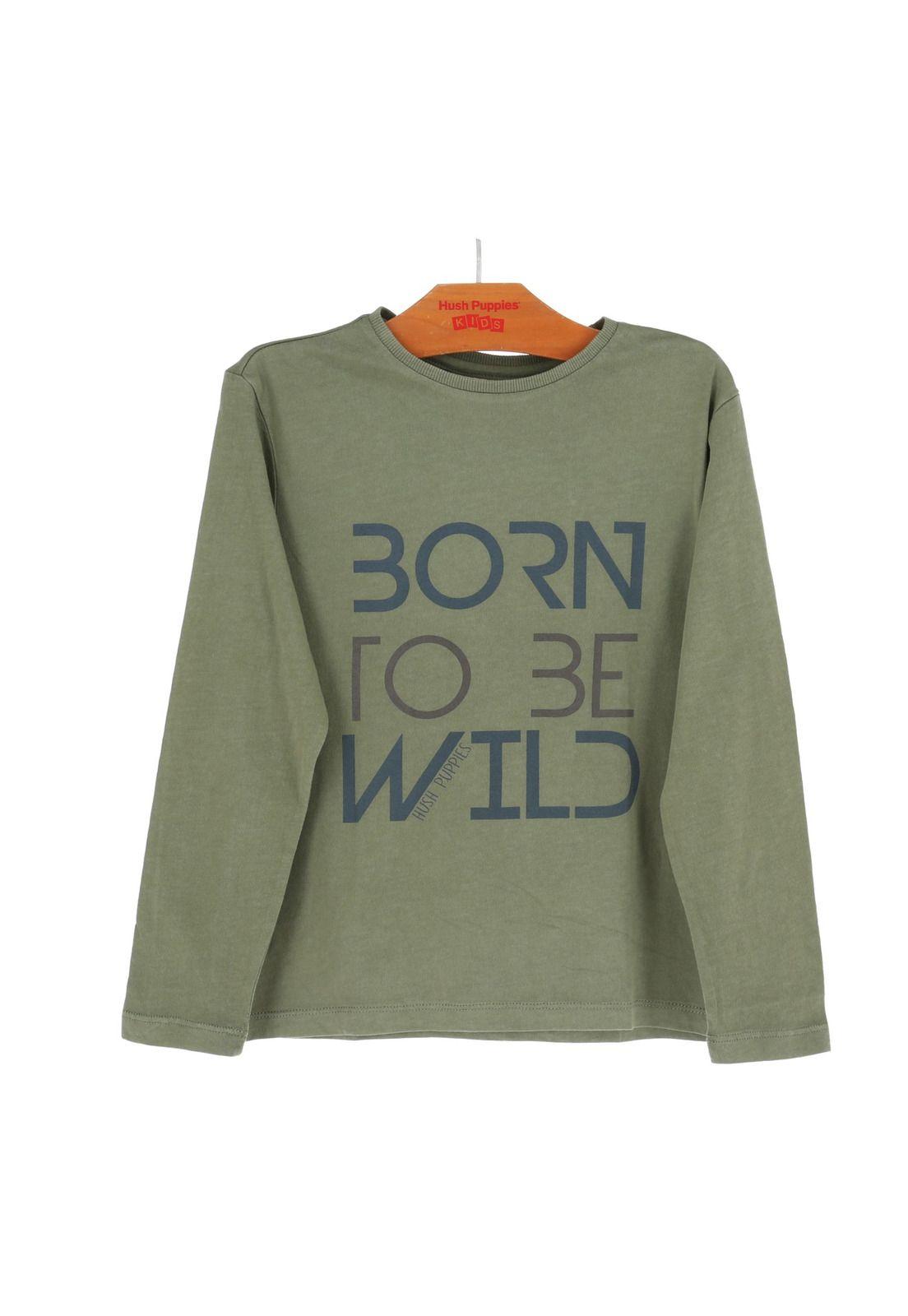 Polera Manga Larga Niño Wild Verde-0