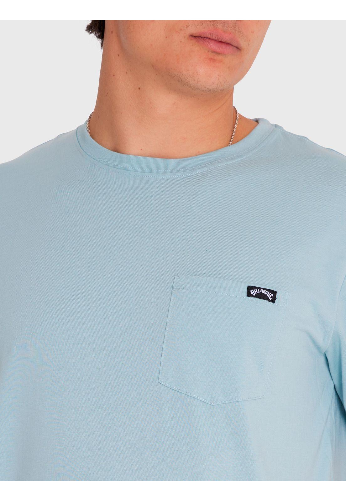 Polera Hombre Essential Pocket Celeste-2