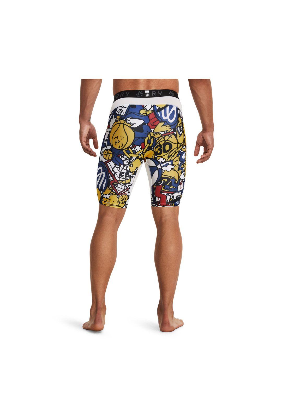 Short Training Curry Hg Prtd Shorts Blanco Hombre-4