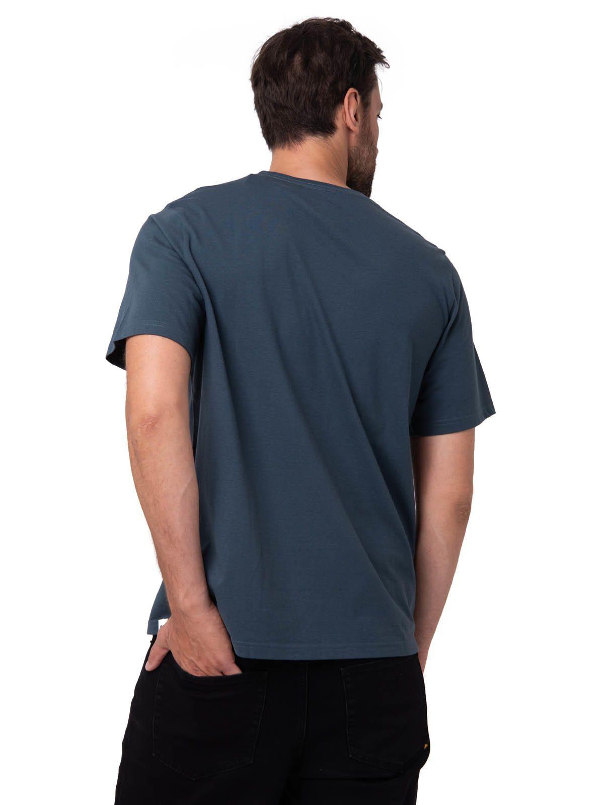 Polera Manga Corta Hombre Varsity Azul-1