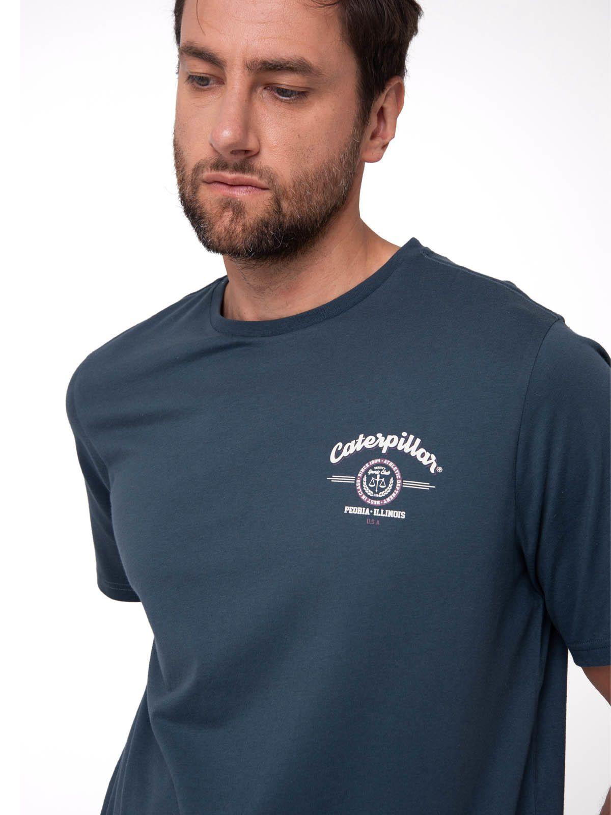 Polera Manga Corta Hombre Varsity Azul-3