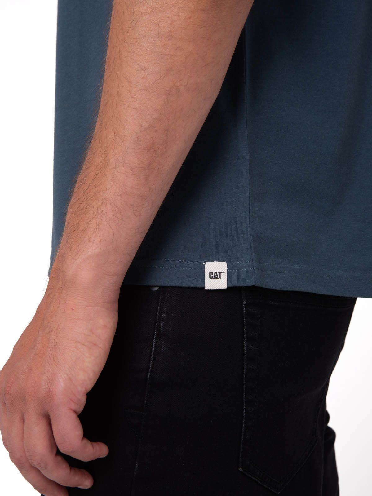 Polera Manga Corta Hombre Varsity Azul-4