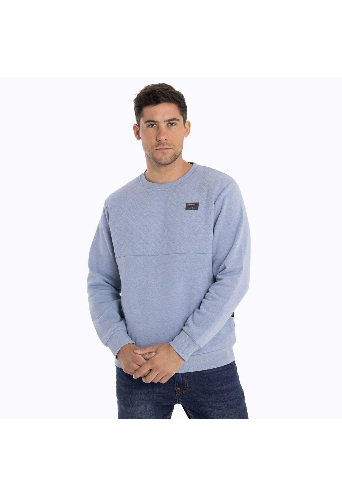 Poleron Hombre Yellowst Sweatshirt Celeste Merrell-5