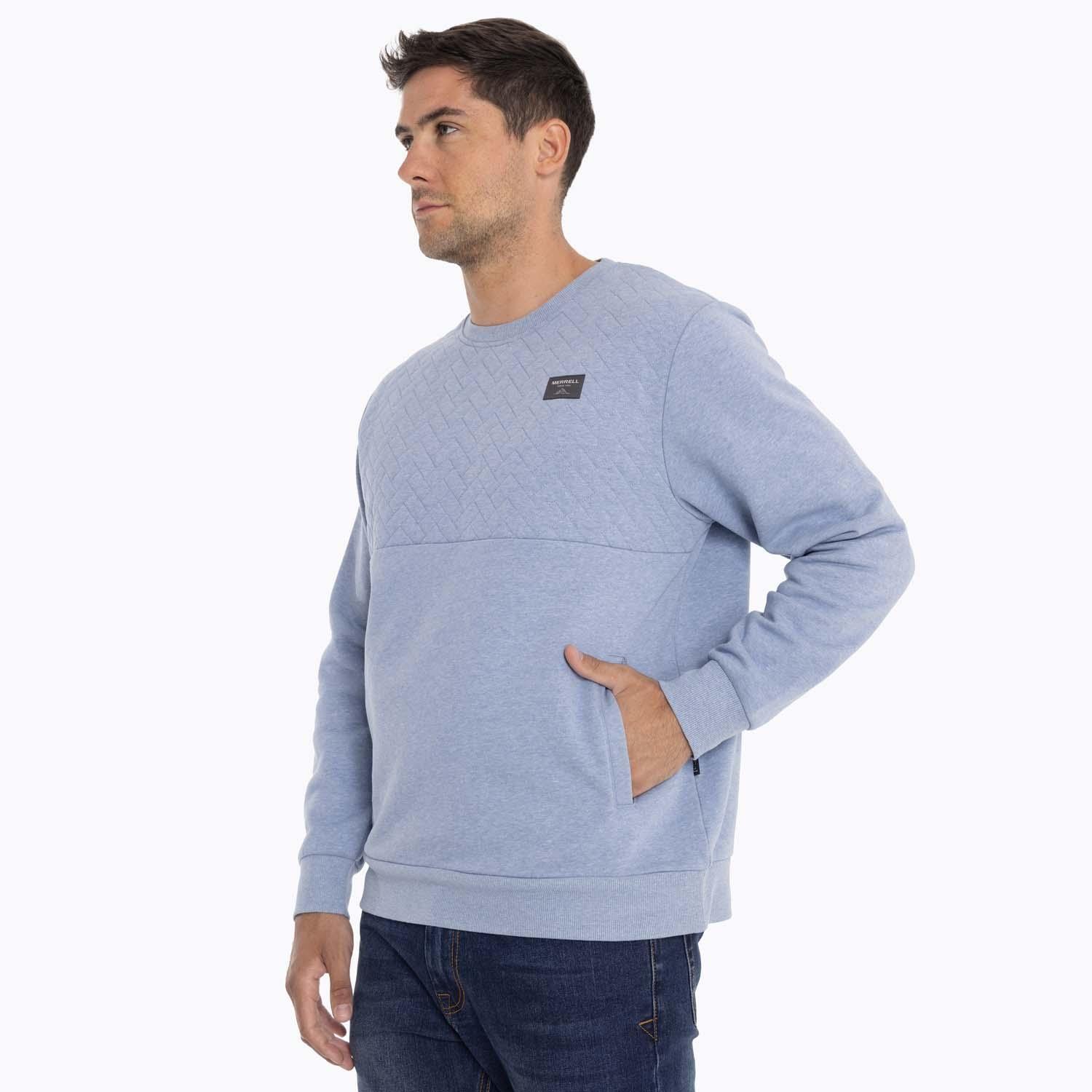 Poleron Hombre Yellowst Sweatshirt Celeste Merrell-1