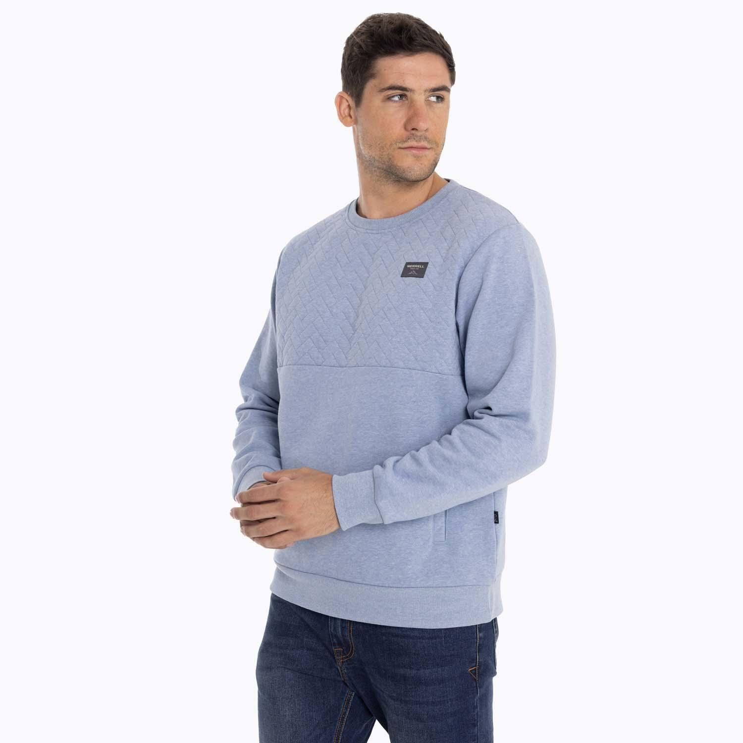 Poleron Hombre Yellowst Sweatshirt Celeste Merrell-3