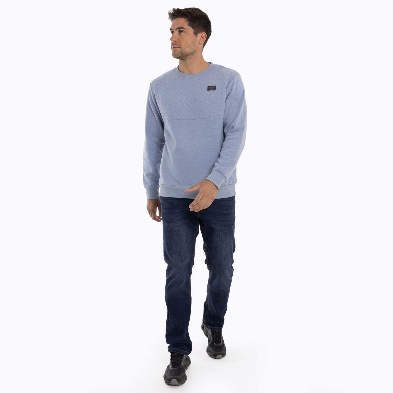 Poleron Hombre Yellowst Sweatshirt Celeste Merrell-7