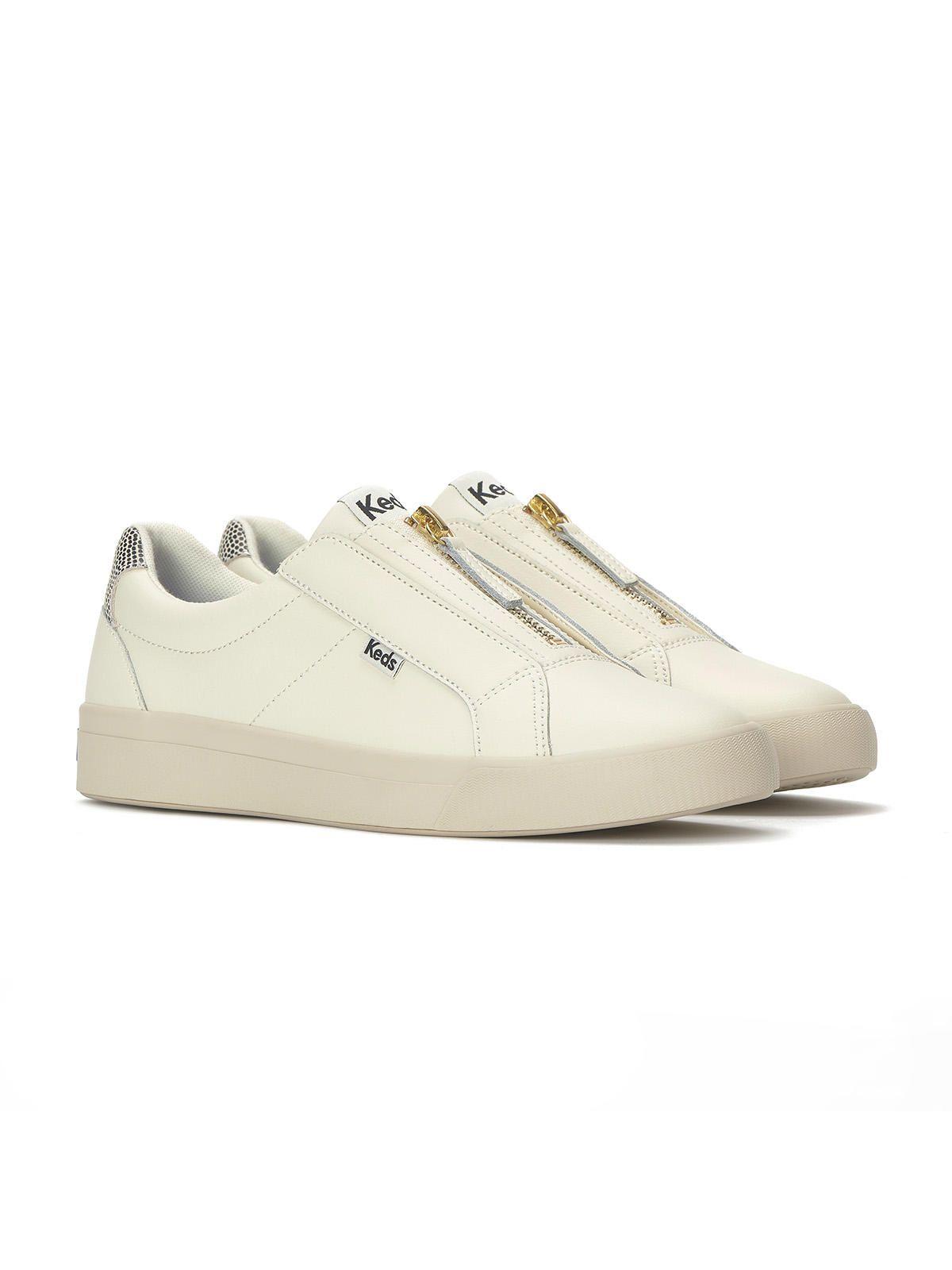 Zapatilla Cuero Mujer Pursuit Zip Lthr Beige-3
