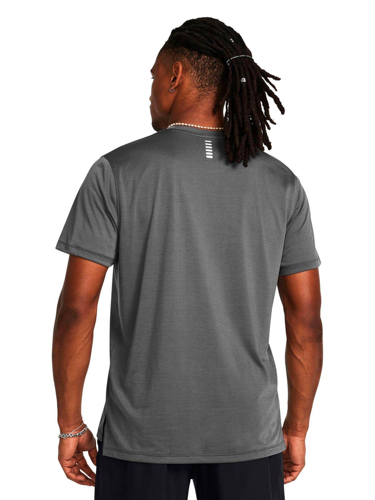 Polera manga corta UA Launch hombre Gris-4