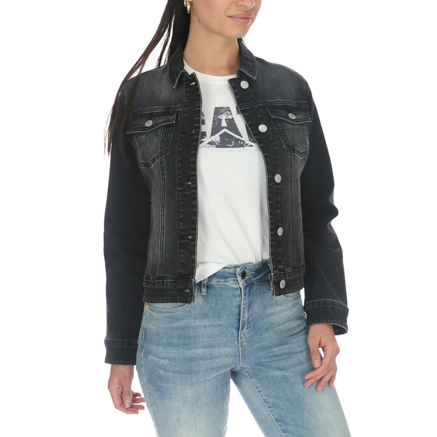 Chaqueta Mujer Foundation Denim Negro-4