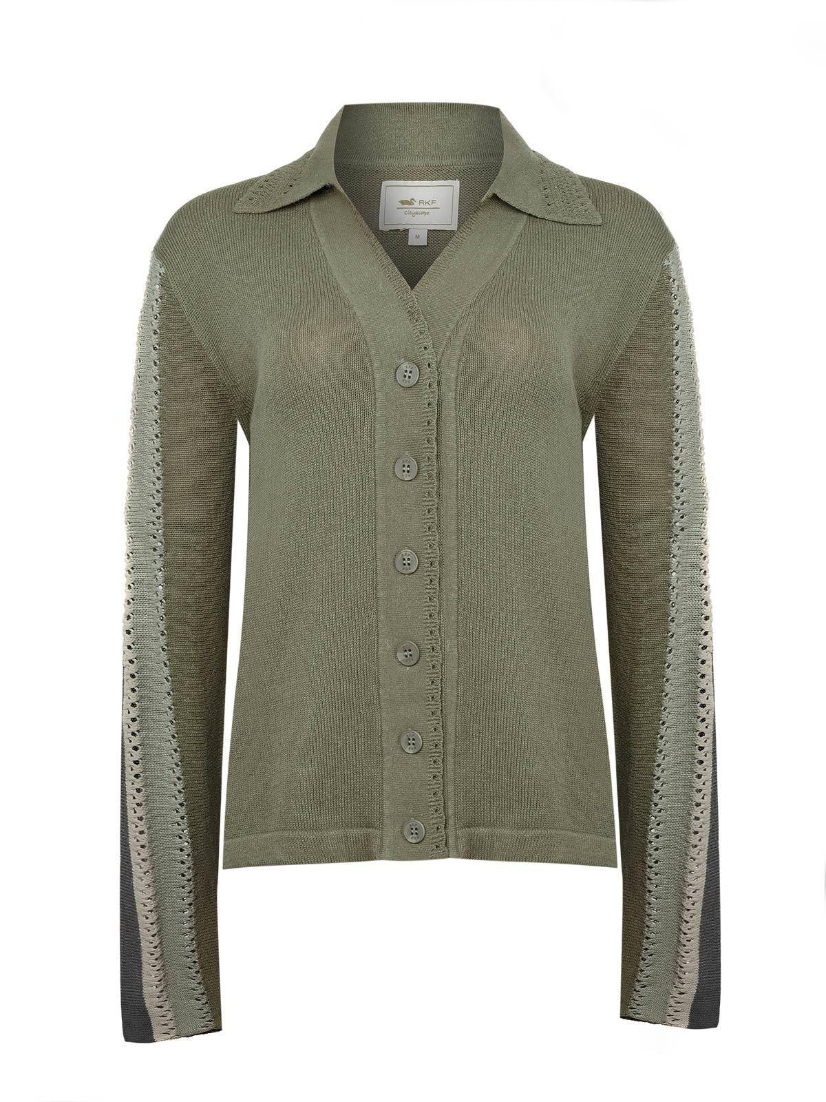 Sweater Algodón Orgánico Mujer Angelonia Verde-0