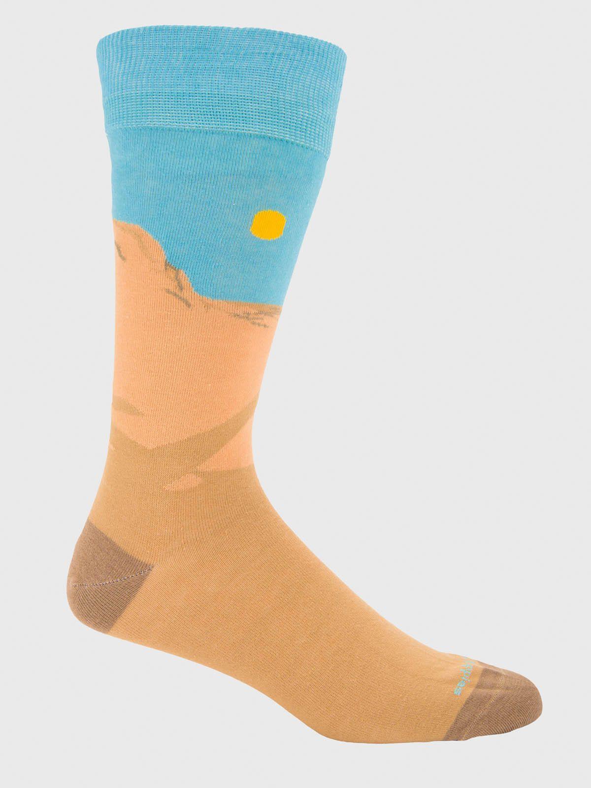 Calcetin Algodón Hombre Diff Moto Beige -2