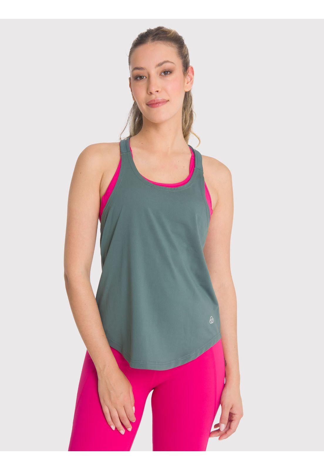Polera deportiva Mujer Training Tank Verde-0