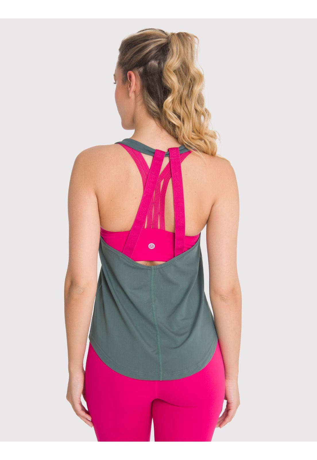 Polera deportiva Mujer Training Tank Verde-1