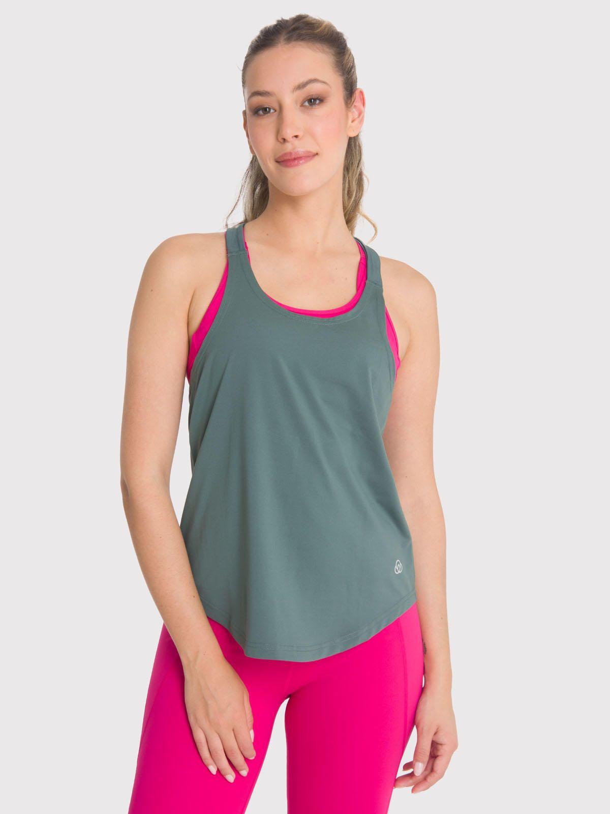 Polera deportiva Mujer Training Tank Verde-0