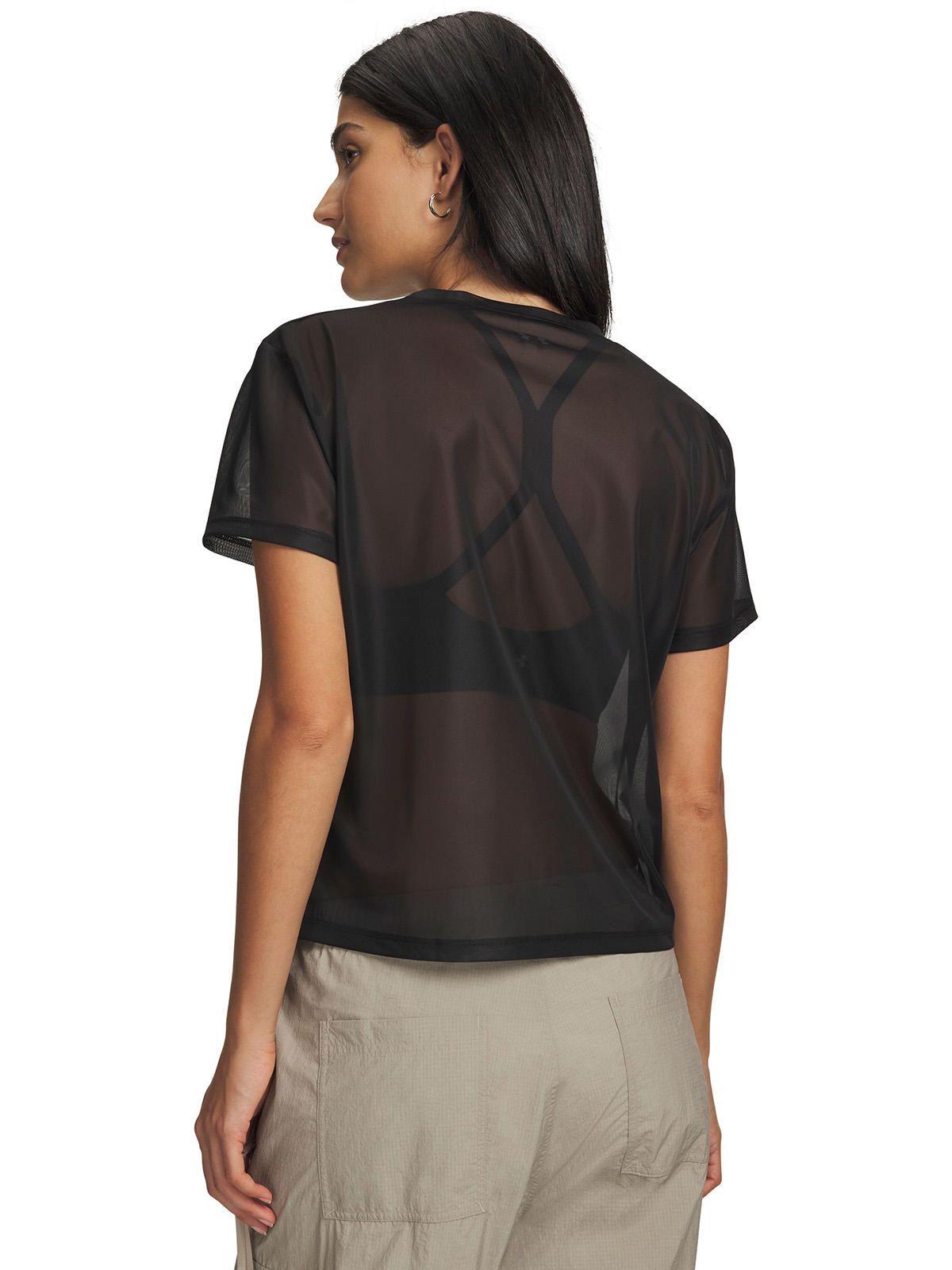 Polera M/C Mujer Mesh Negro-1