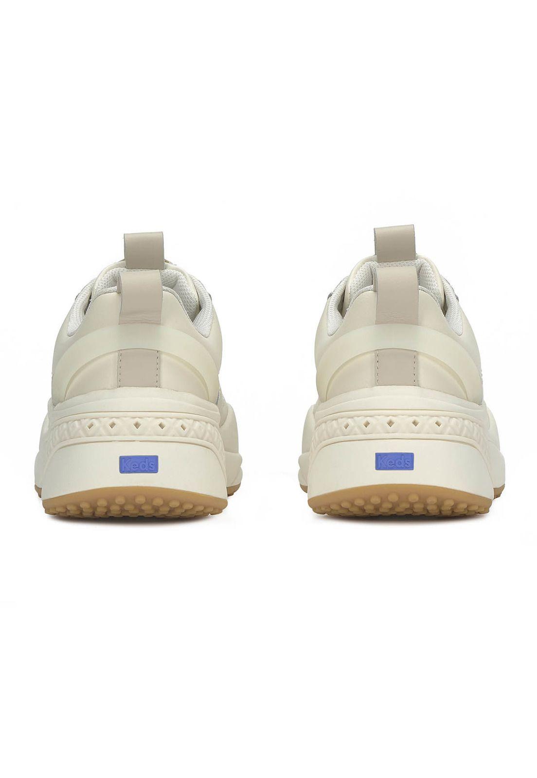 Zapatilla Cuero Mujer Comfort Blanco-4