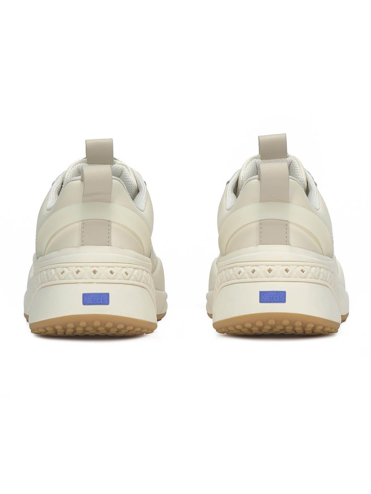 Zapatilla Cuero Mujer Comfort Blanco-4