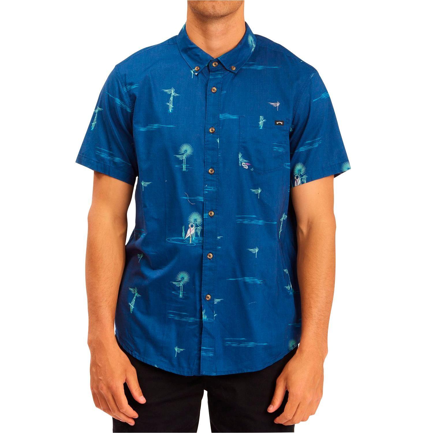Camisa M/C Hombre Sundays Mini Azul-0