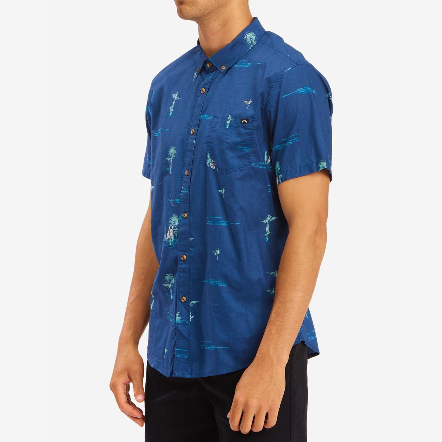 Camisa M/C Hombre Sundays Mini Azul-1