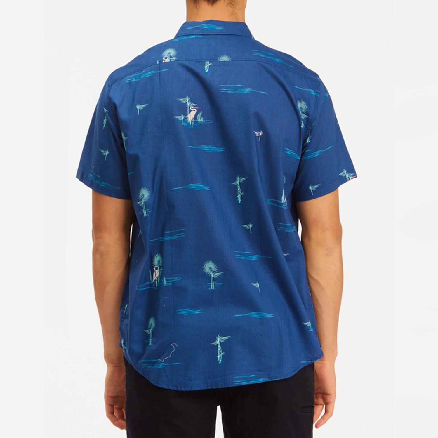 Camisa M/C Hombre Sundays Mini Azul-2